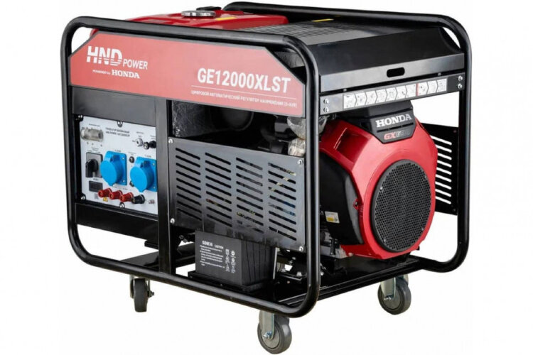 Бензогенератор HND GE 12000 XLST